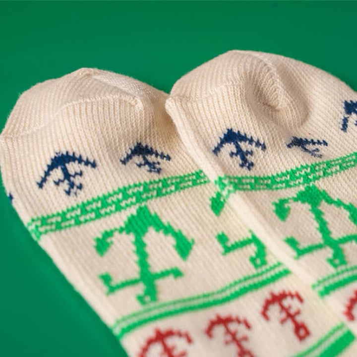 Nautical Flavour Anchor Print Cotton Crew Socks - image 6