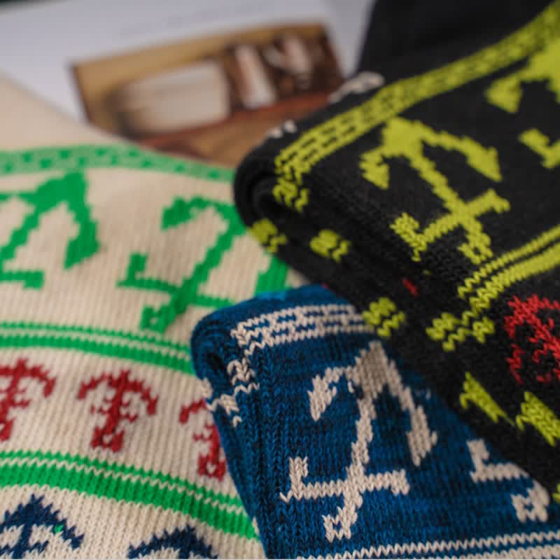 Nautical Flavour Anchor Print Cotton Crew Socks - image 10
