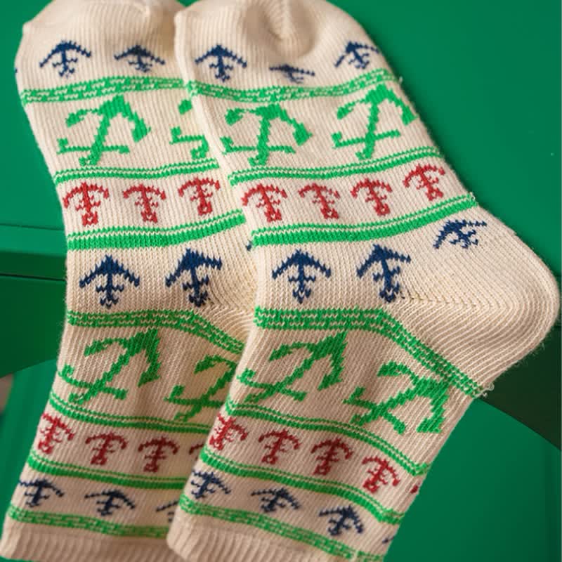 Nautical Flavour Anchor Print Cotton Crew Socks - image 7