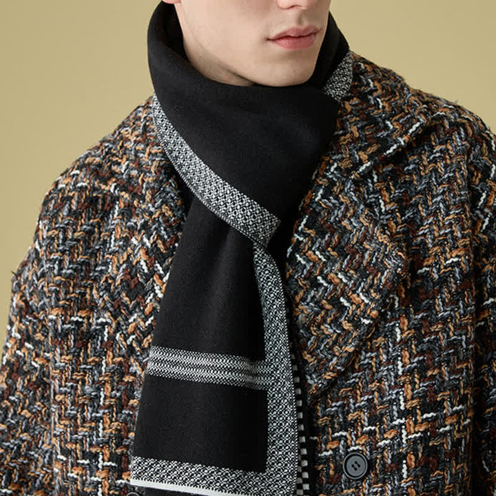 Men's Stylish Racing Line Striped Wool Scarf - image 6