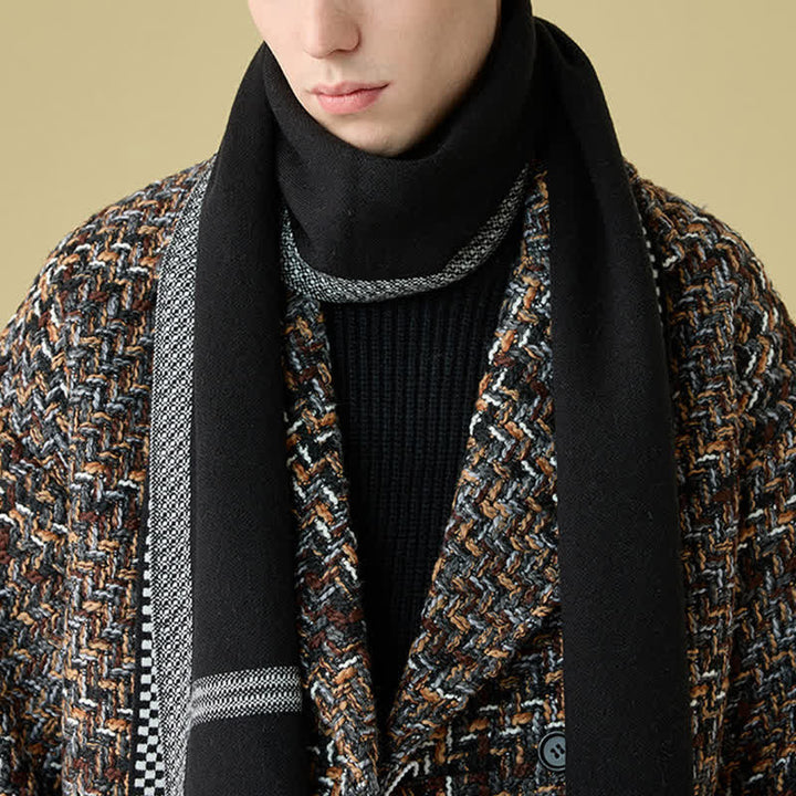 Men's Stylish Racing Line Striped Wool Scarf - image 5