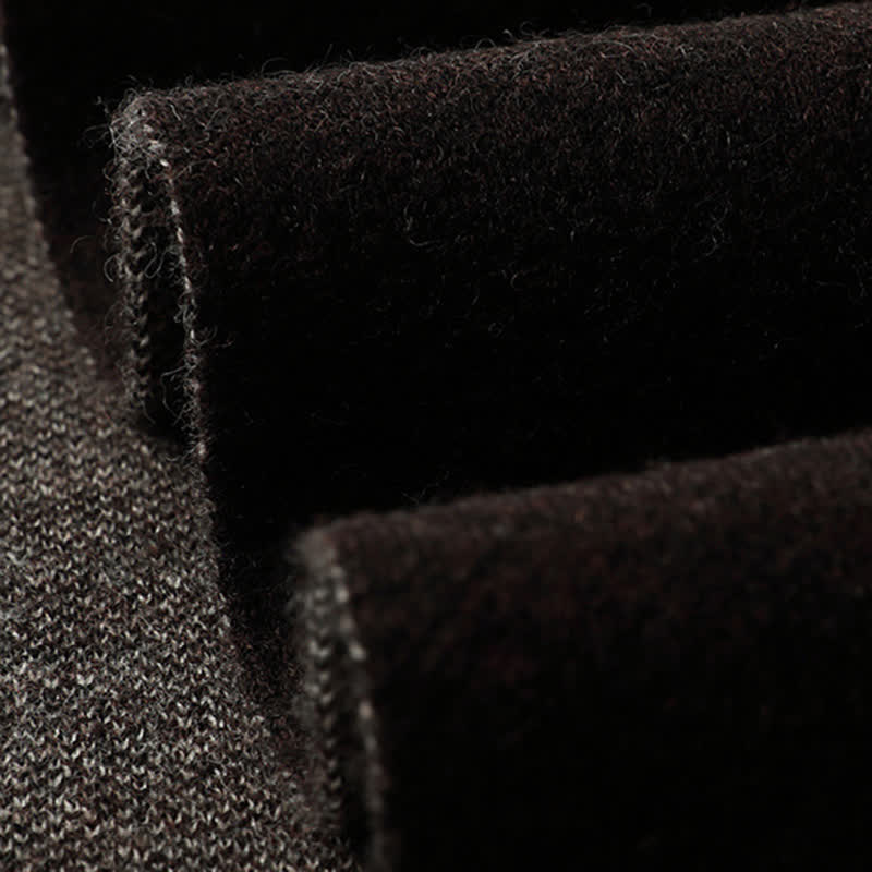Men's Plaid Checked Contrast Color Block Wool Scarf - image 4