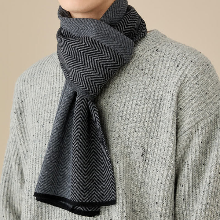 Men's Luxurious Herringbone Cozy Soft Wool Scarf - image 10