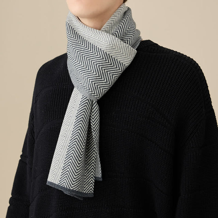 Men's Luxurious Herringbone Cozy Soft Wool Scarf - image 12