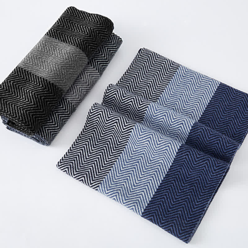 Men's Luxurious Herringbone Cozy Soft Wool Scarf - image 2