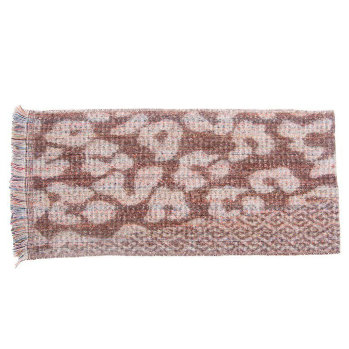 Unisex Pretty Leopard Print Short Fringe Scarf - image 15