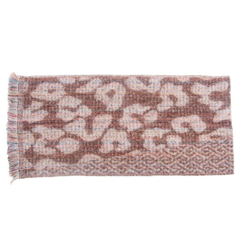 Unisex Pretty Leopard Print Short Fringe Scarf - image 15