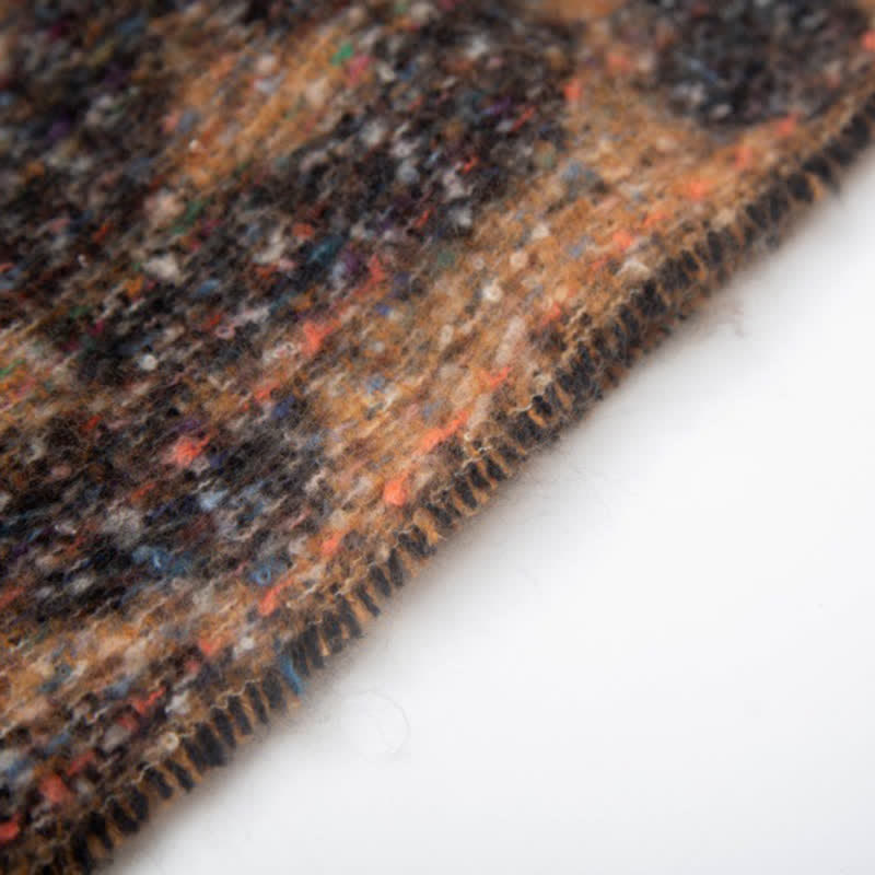 Unisex Pretty Leopard Print Short Fringe Scarf - image 8