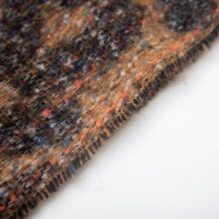 Unisex Pretty Leopard Print Short Fringe Scarf - image 8