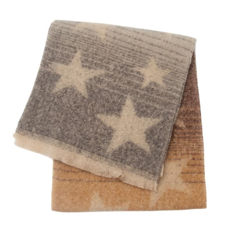 Unisex Thick Fashion Five Pointed Star Roving Scarf - image 9