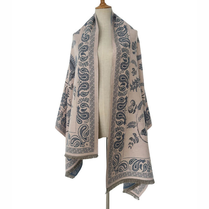 Unisex Elegance Paisley Flying Birds Pattern Scarf - image 5