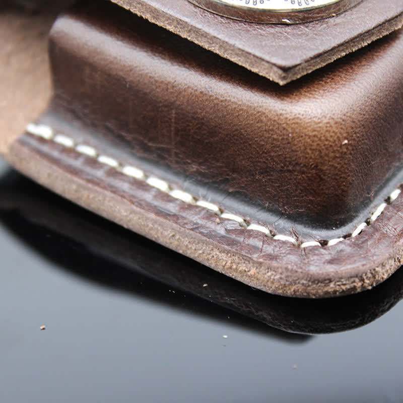 Indian Turquoise Lighter Holder Leather Belt Bag - image 6