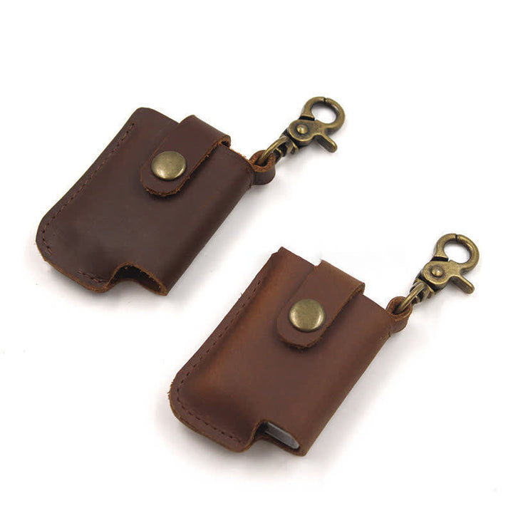 Vintage Waist Hanging Lighter Holder Leather Belt Bag - image 6