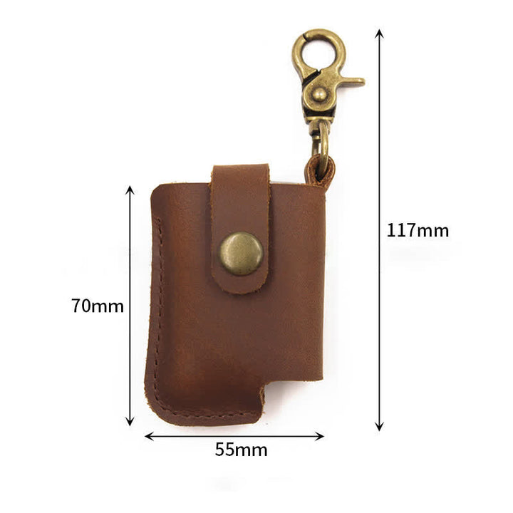 Vintage Waist Hanging Lighter Holder Leather Belt Bag - image 10