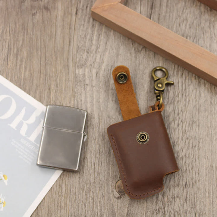 Vintage Waist Hanging Lighter Holder Leather Belt Bag - image 9
