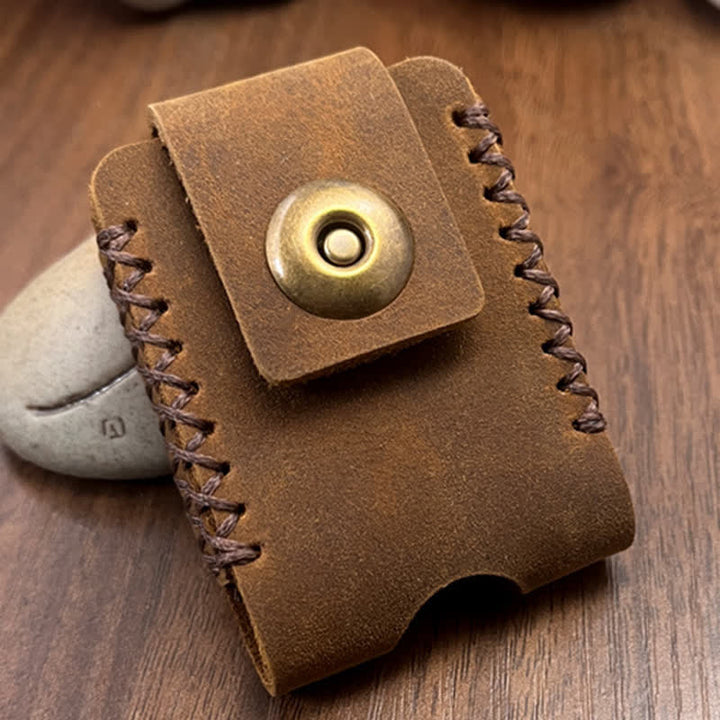 Sewing Design Handmade Lighter Holder Leather Belt Bag - image 3