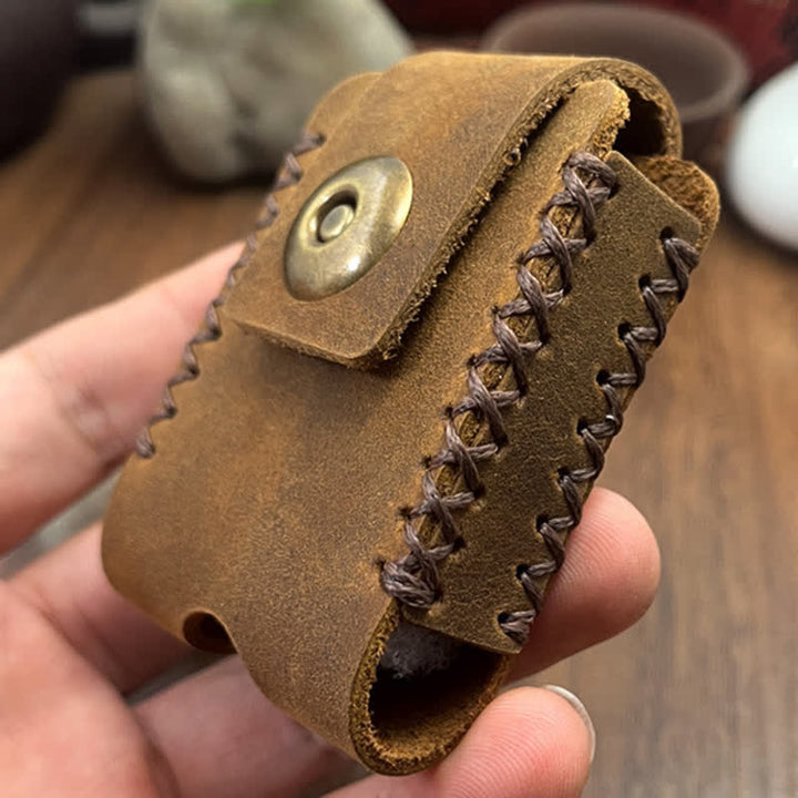 Sewing Design Handmade Lighter Holder Leather Belt Bag - image 2