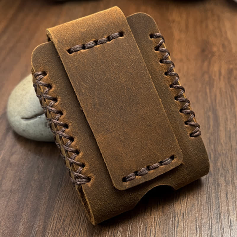 Sewing Design Handmade Lighter Holder Leather Belt Bag - image 1