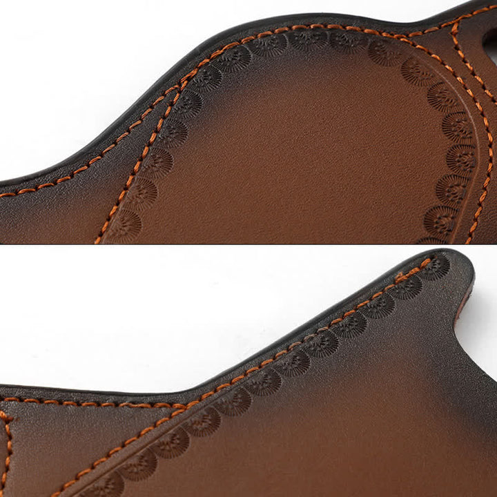 Brown Tool Carrier Folding Knife Sheath Leather Belt Bag - image 7