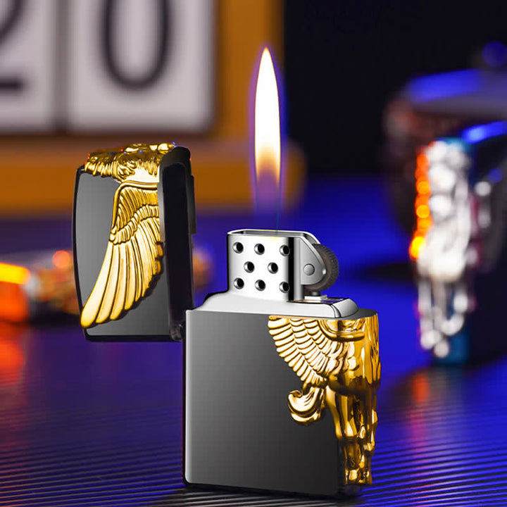 Three Sides 3D Relief Pegasus Refillable Butane Lighter - image 9