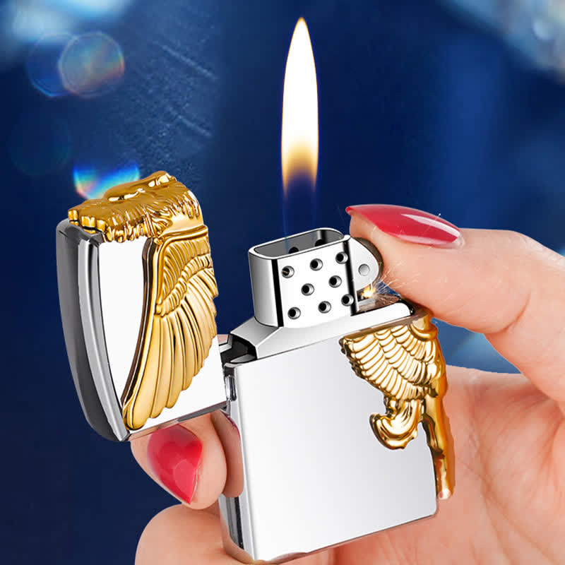 Three Sides 3D Relief Pegasus Refillable Butane Lighter - image 4