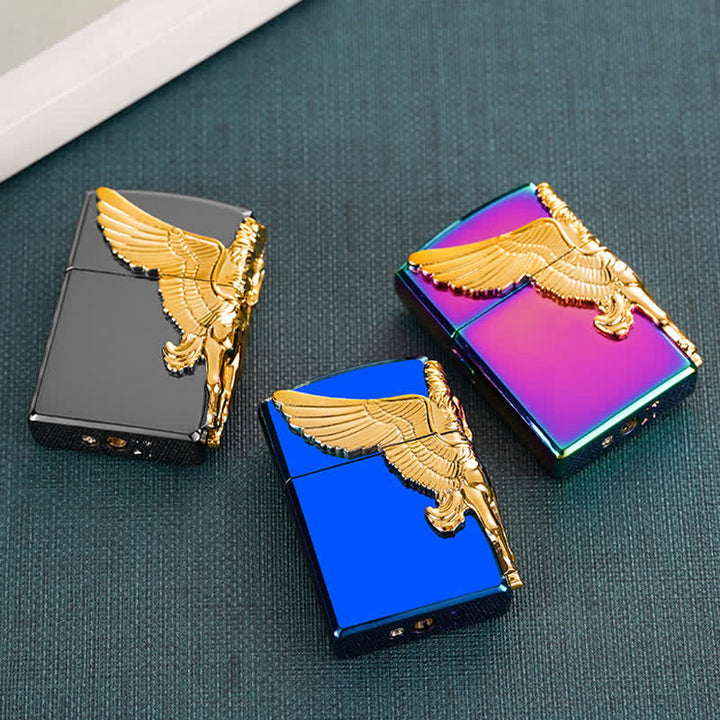 Three Sides 3D Relief Pegasus Refillable Butane Lighter - image 3
