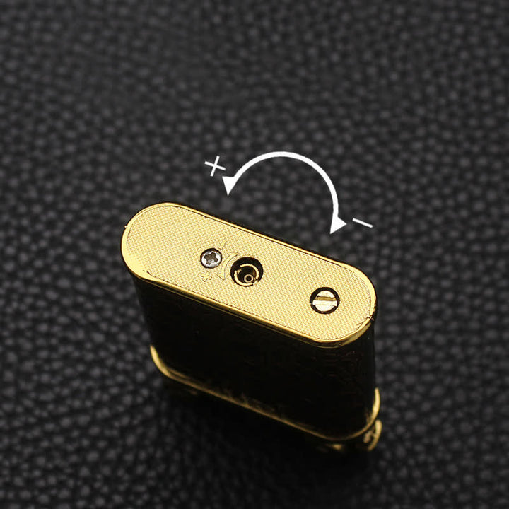 Adjustable Open Flame Faux Leather Refillable Butane Lighter - image 5