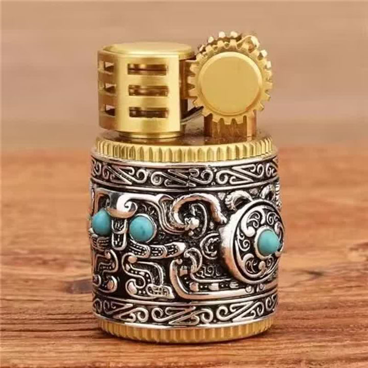 Creative Round Small Fat Refillable Kerosene Lighter - image 2