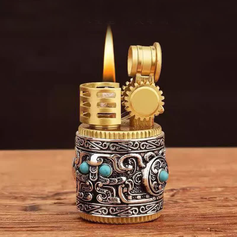 Creative Round Small Fat Refillable Kerosene Lighter - image 1