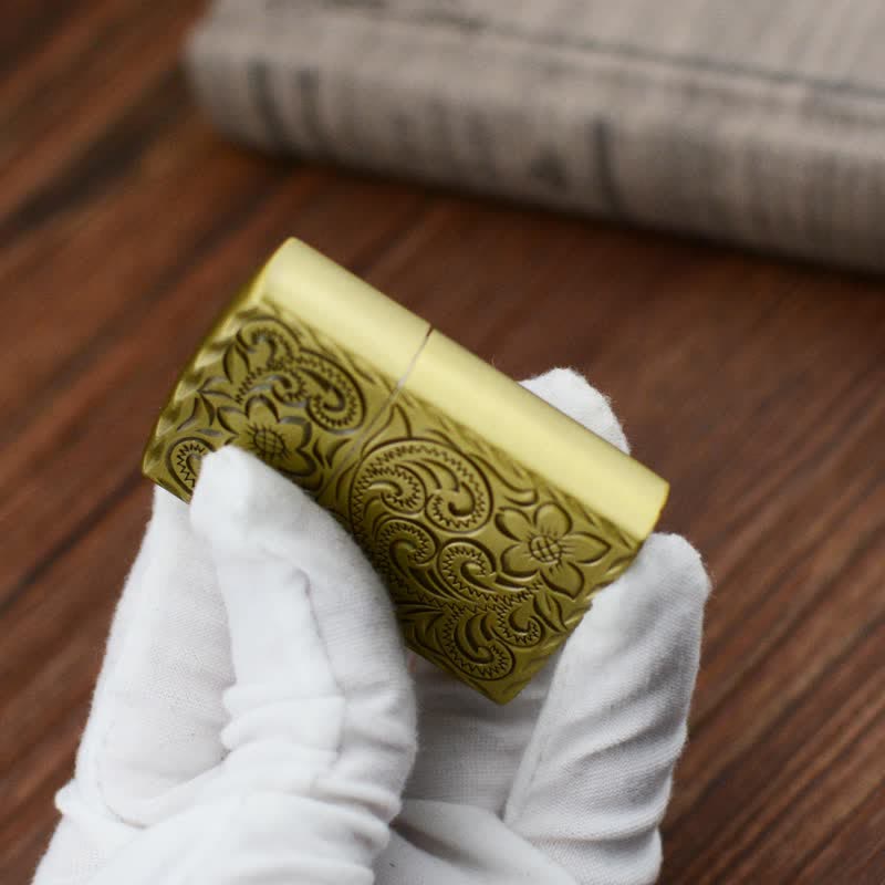 Elegant Flower Relief Design Refillable Butane Lighter - image 6