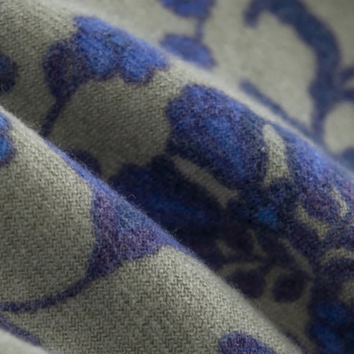 Women's Elagant Floral Contrast Border Scarf - image 5