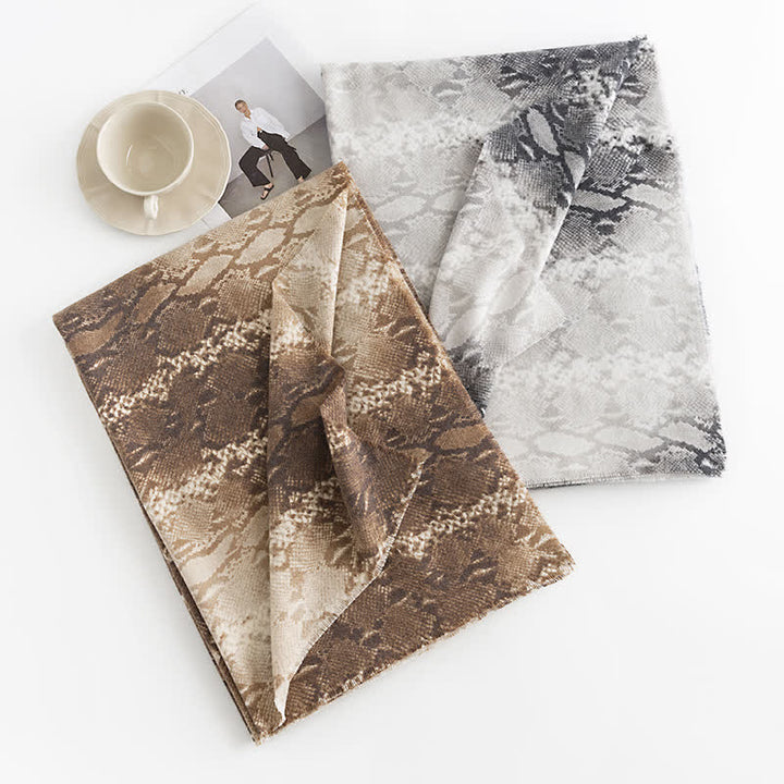 Women's Chic Street Style Snakeskin Print Scarf - image 1