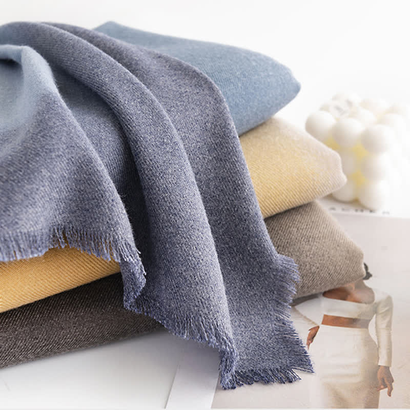 Women's Simple Versatile Gradient Solid Color Scarf - image 4