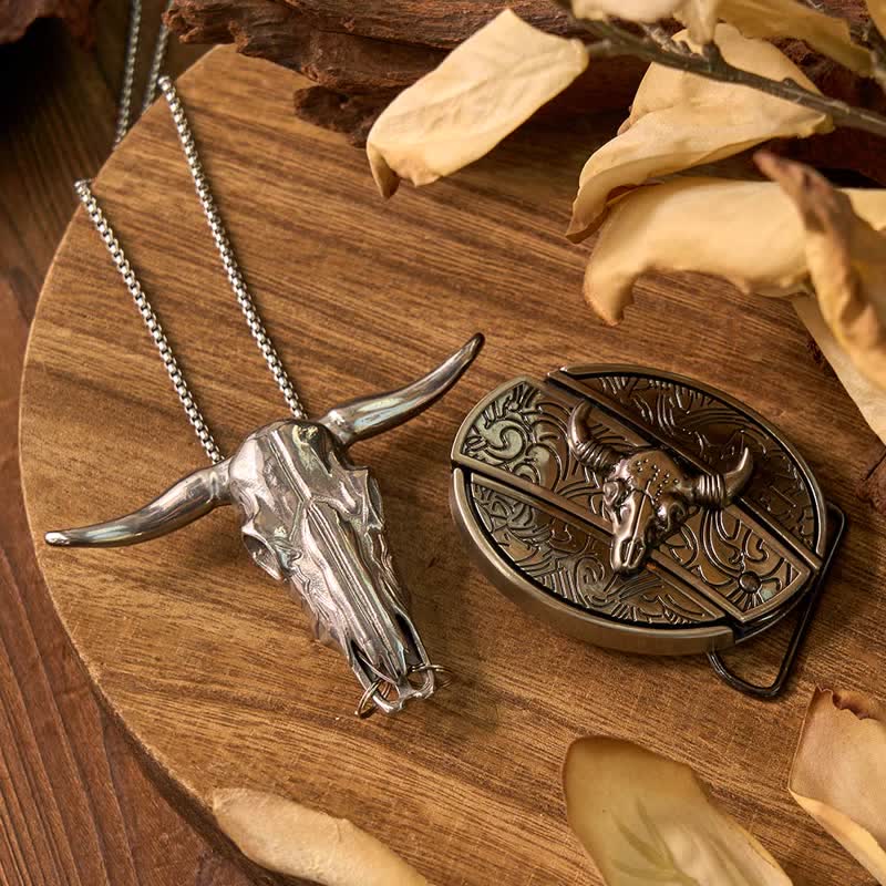Western Gadget DIY Hidden Knife Buckle Longhorn Bull Pendant Bundle Set  - Bull - Without Belt - Not Included - image 32