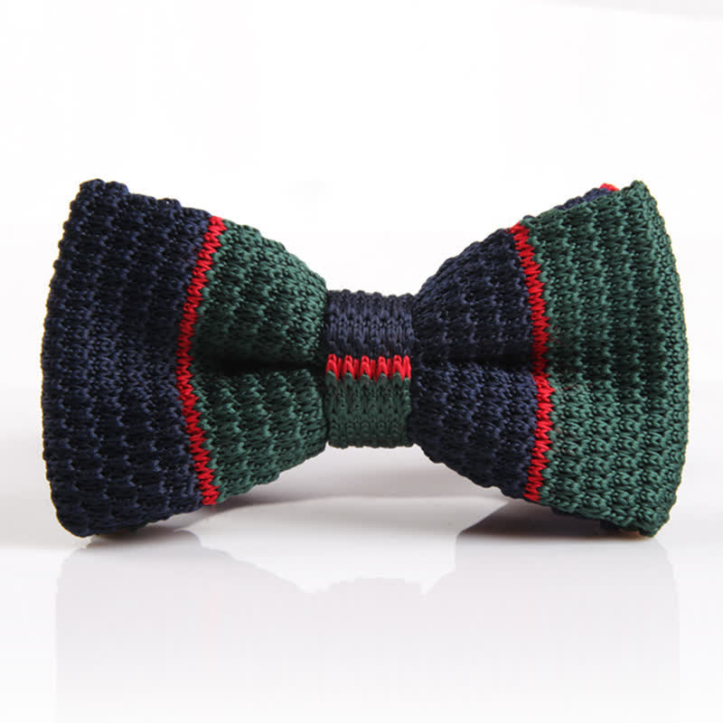 Men's Three Color Match Striped Knitted Bow Tie - Style #3 - image 2
