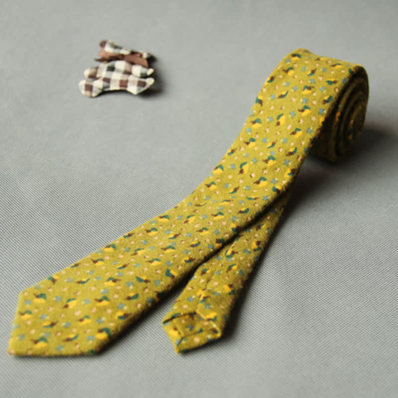 Men's Cute Fresh Floral Casual Cotton Necktie - image 13