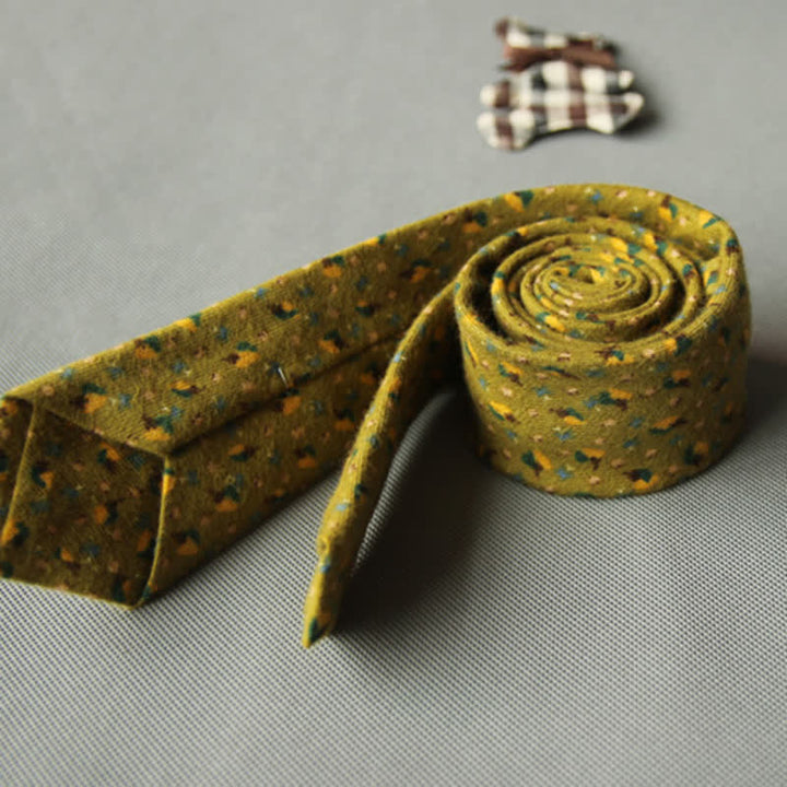 Men's Cute Fresh Floral Casual Cotton Necktie - image 14
