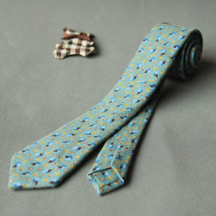 Men's Cute Fresh Floral Casual Cotton Necktie - image 7