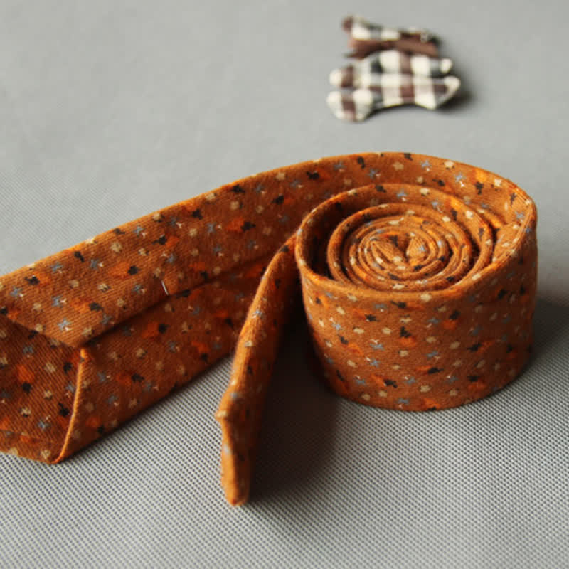 Men's Cute Fresh Floral Casual Cotton Necktie - image 11