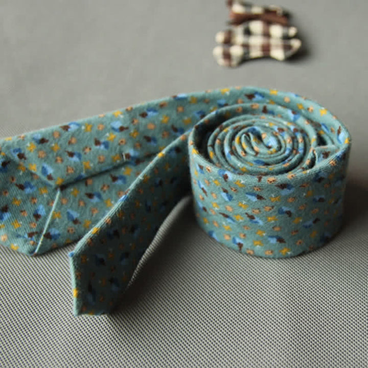 Men's Cute Fresh Floral Casual Cotton Necktie - image 8