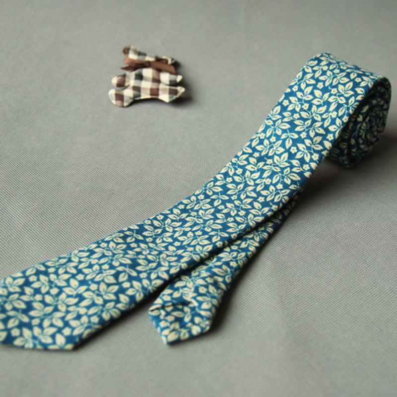 Men's Cute Fresh Floral Casual Cotton Necktie - image 22