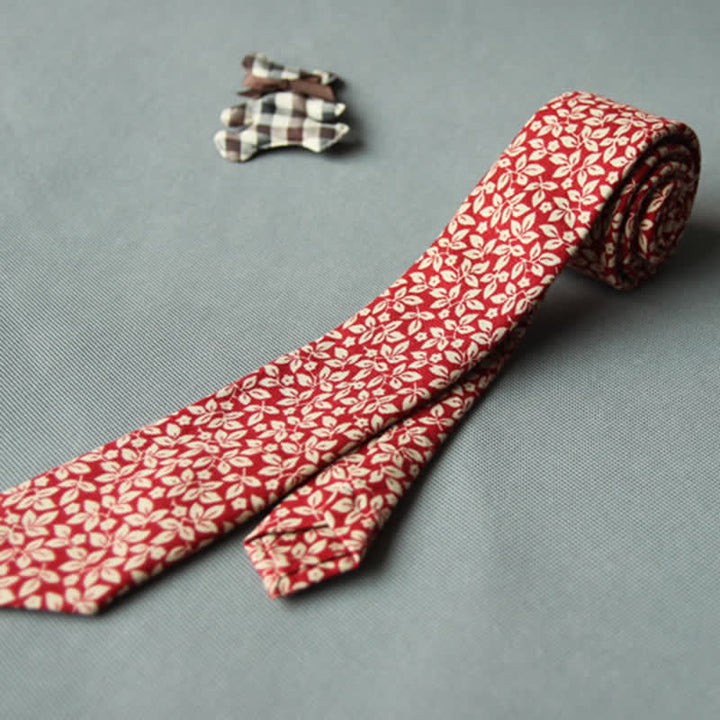 Men's Cute Fresh Floral Casual Cotton Necktie - image 16