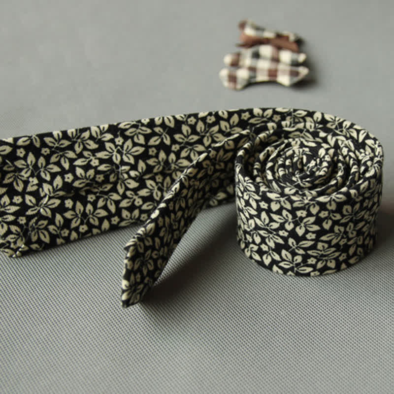 Men's Cute Fresh Floral Casual Cotton Necktie - image 20