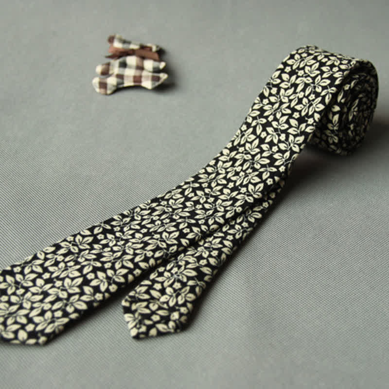 Men's Cute Fresh Floral Casual Cotton Necktie - image 19