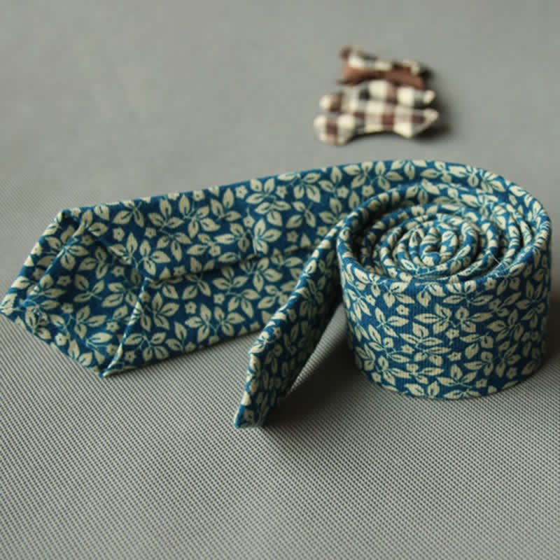 Men's Cute Fresh Floral Casual Cotton Necktie - image 23