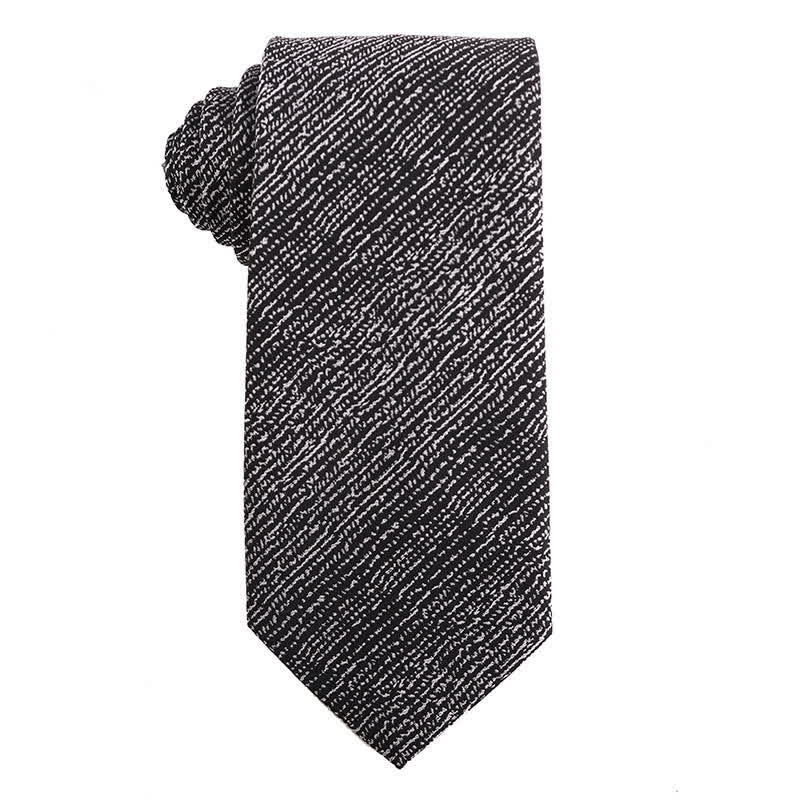 Men's Dark Gray Series Paisley Polka Dots Stripes Necktie - Style #7 - image 8