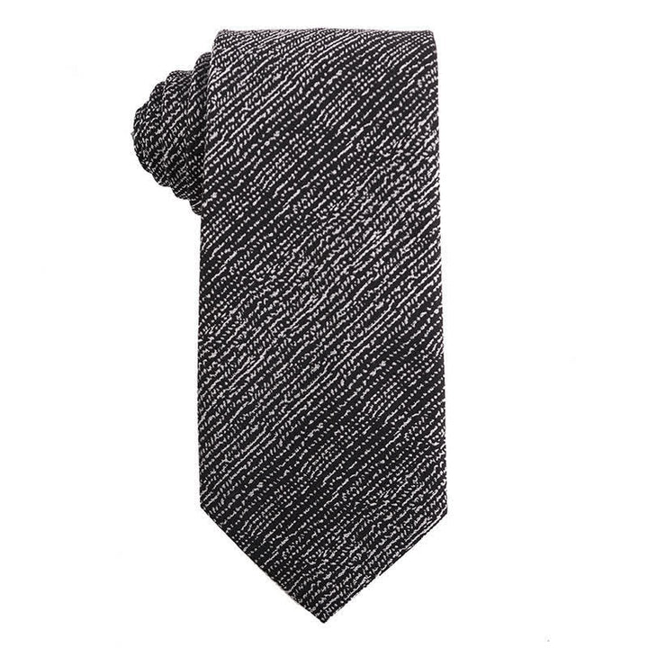 Men's Dark Gray Series Paisley Polka Dots Stripes Necktie - Style #7 - image 8