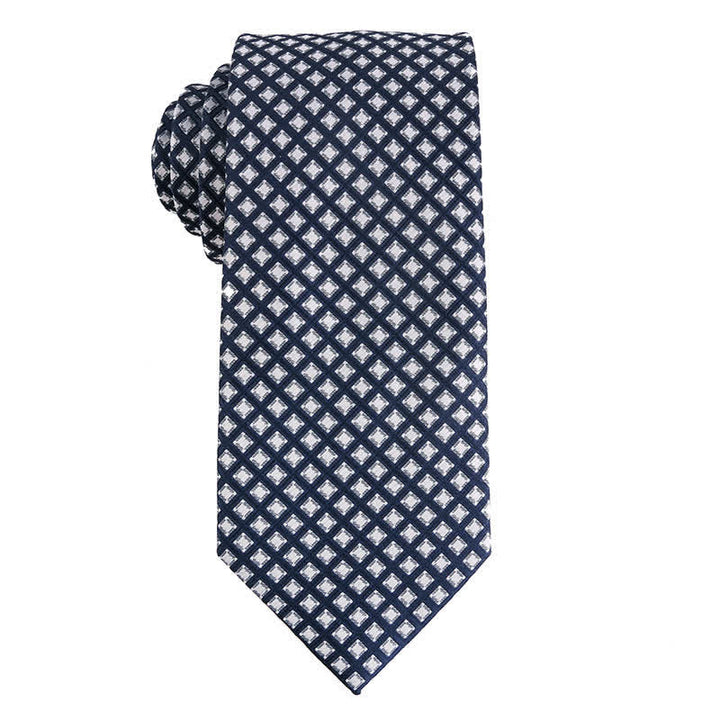 Men's Dark Gray Series Paisley Polka Dots Stripes Necktie - Style #2 - image 3