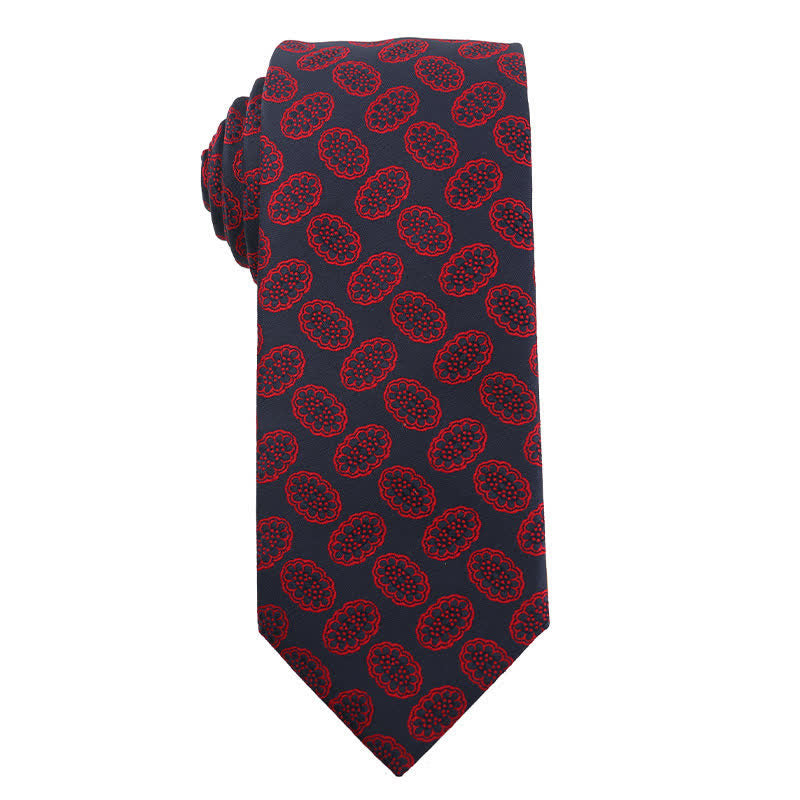 Men's Elegant Deep Wine Red Series Wedding Necktie - Style #4 - image 5