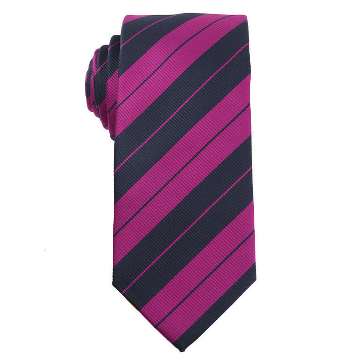 Men's Vibrant Medium Violet Red Series Necktie - Style #4 - image 5